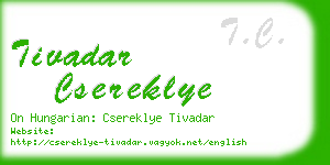 tivadar csereklye business card